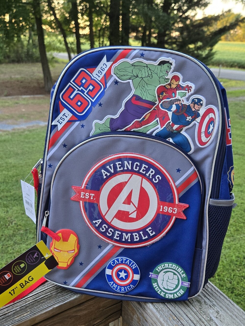 Marvel Avengers Kids Backpack - Blue/Gray/Red